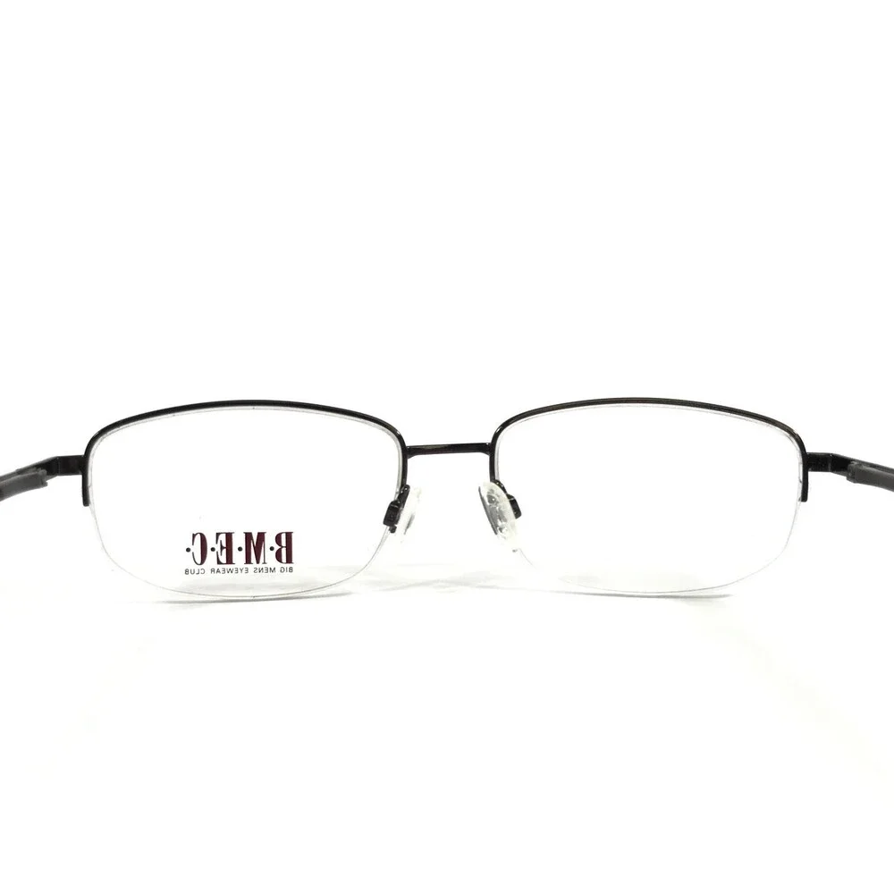 B.M.E.C. Eyeglasses Frames BIG JOHN GUNMETAL/SILVER Rectangle Half Rim 56-17-150